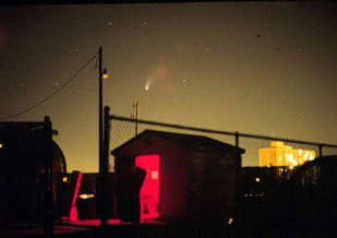 Comet Hale-Bopp over Standeford Observatory