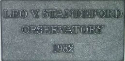 Standeford Observatory Plaque